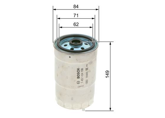 Filtro de combustível Bosch 1457434106 - vista 5