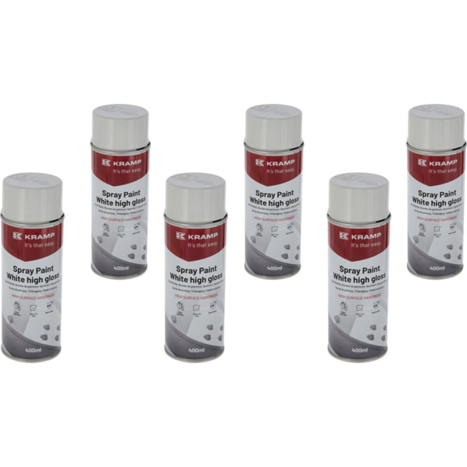 Tinta em spray Kramp, branco brilhante – 90100406KR