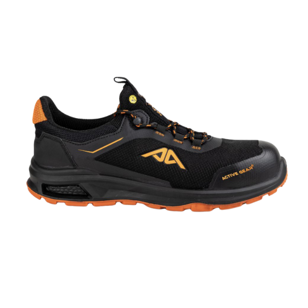 Sapato de Trabalho A-FIT Preto com Laranja