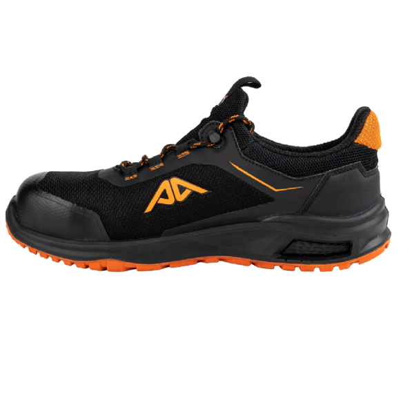 Sapato de Trabalho A-FIT Preto com Laranja