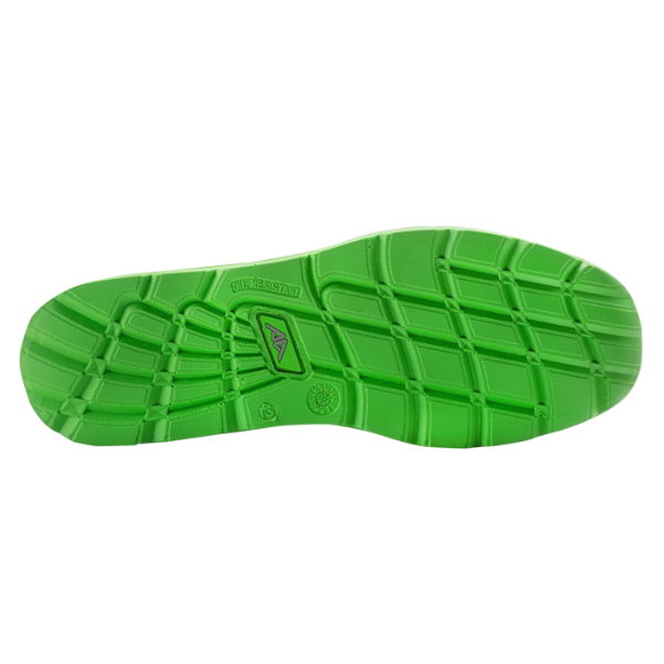 Sapato de Trabalho A-RUN Preto com Verde