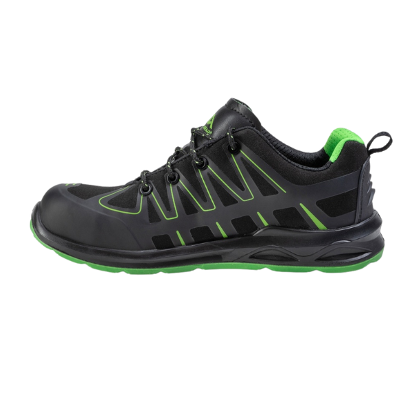 Sapato de Trabalho A-SPRINT Preto com Verde