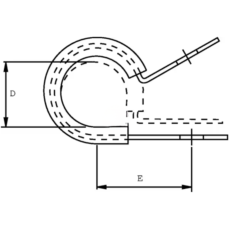 Abraçadeira para tubos 22 mm, metal com união de borracha-SMSL22