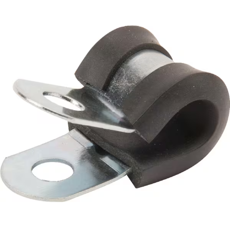 Abraçadeira de tubo de 8mm, metálica com inserto de borracha - SMSL08