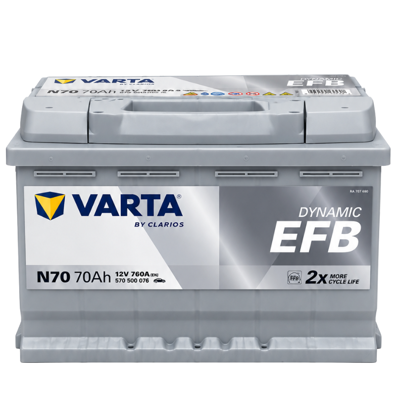 Bateria VARTA Dynamic EFB N70 12V 70Ah 760A