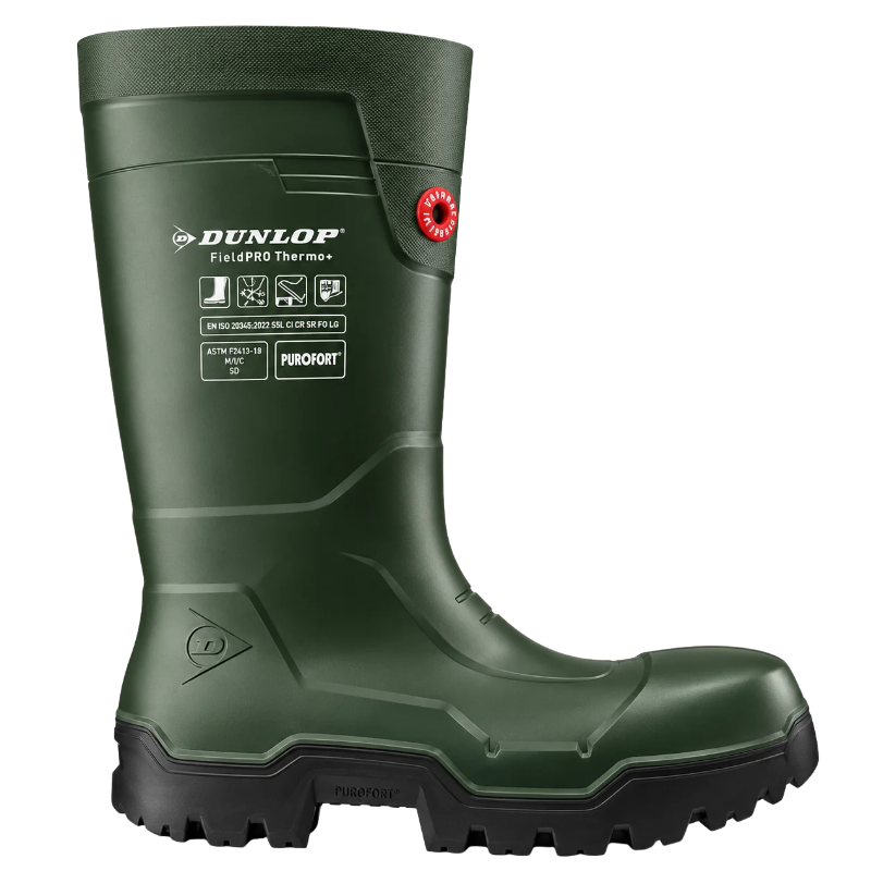 Botas de Segurança Dunlop FieldPRO Thermo+ Verdes – Tamanho 46
