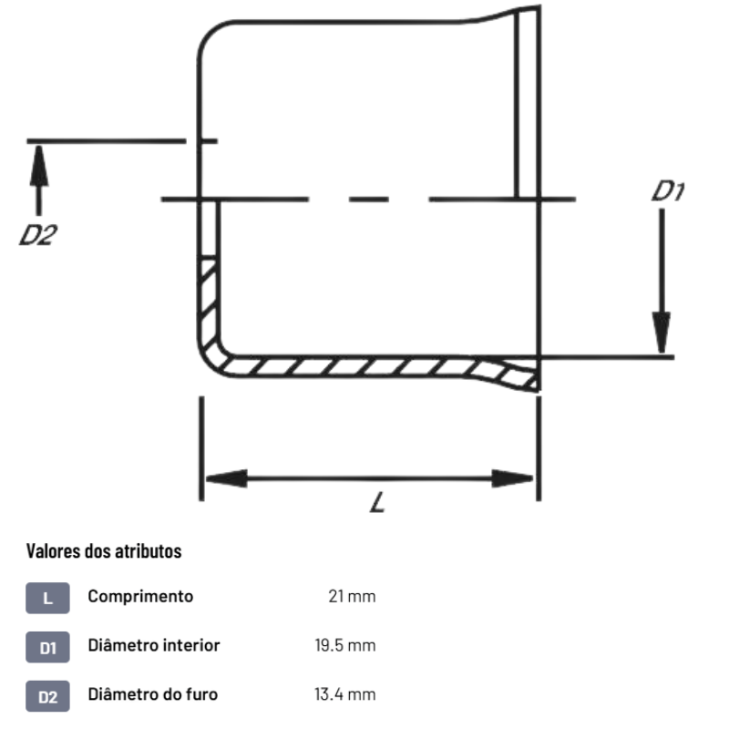 Braçadeira para mangueira de combustível Ø19x20 mm DN13.4 Aço / galvanizado - FB19