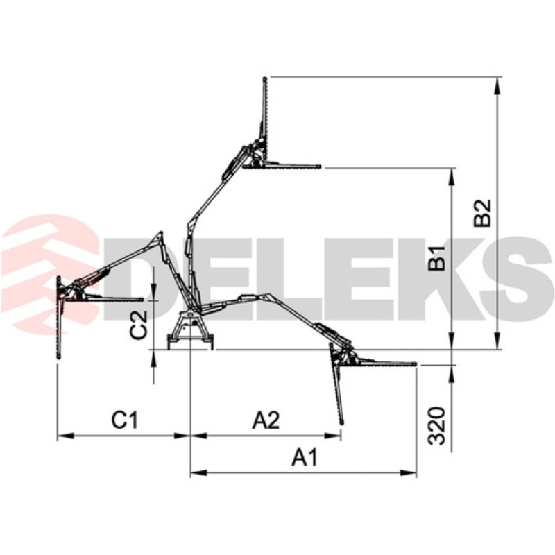 Hydraulischer Arm für Heckenschere - Für Traktoren von 20-60 PS - FALCO