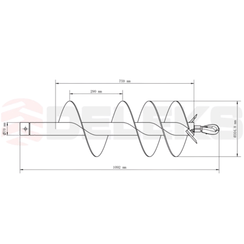Broca ø 30 cm para perfuradora - AUGER-GRHD-30