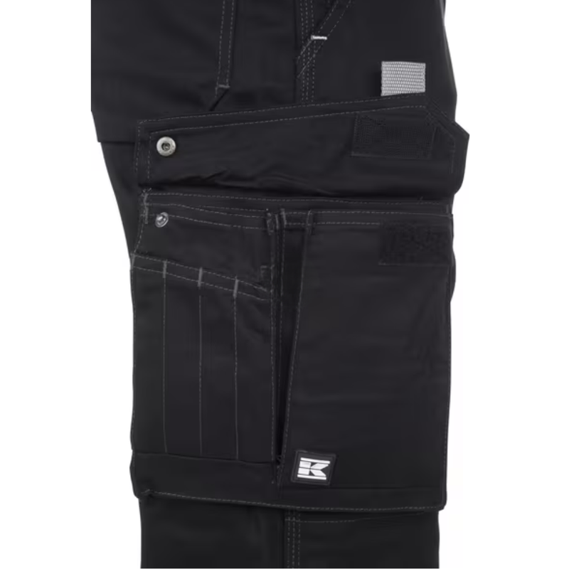 Calças de trabalho, unisexo, XL, cint. 38-40cm, preto, Kramp Original