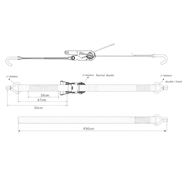 Cinta de Catraca Tipo 50 - 25kN 9m