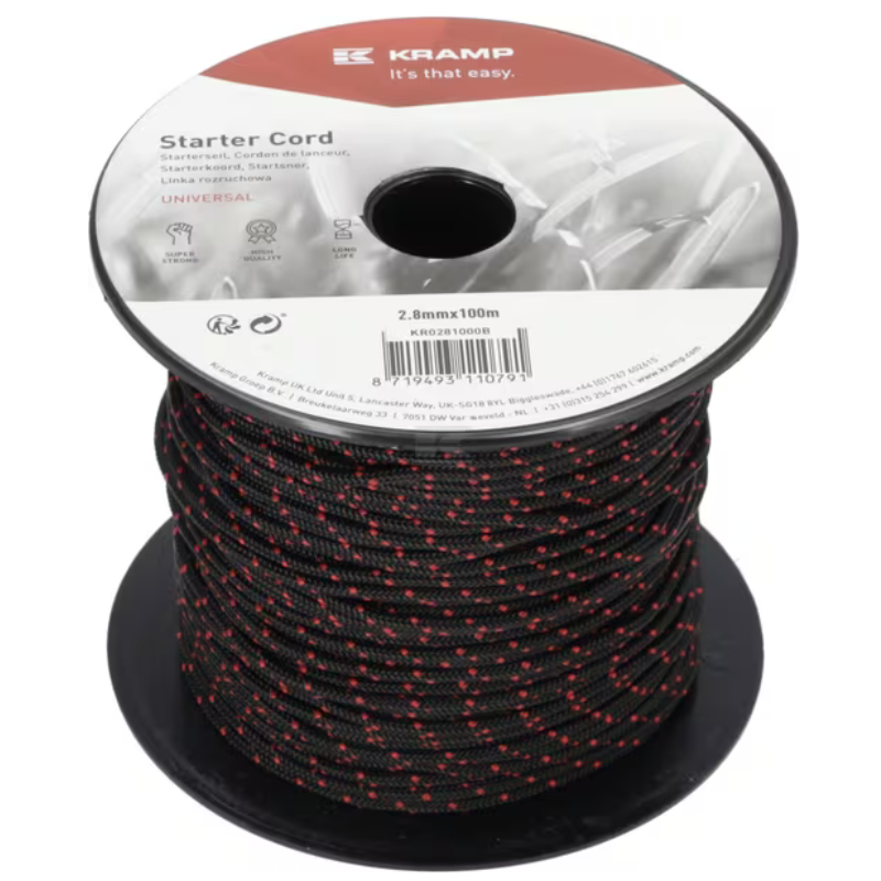 Corda de arranque 2,8mm x 100m preto - KR0281000B