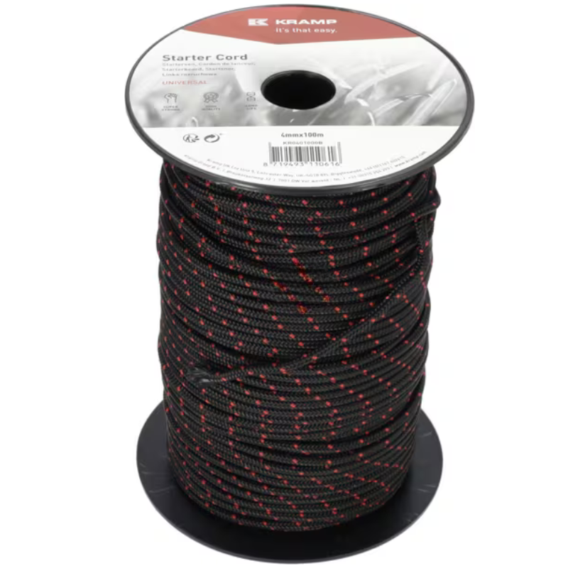 Corda de arranque 4,0mm x 100m preto-KR0401000B