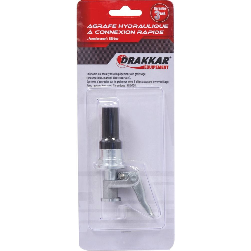 Engate rápido hidráulico de esfera M10 550 bar - blister