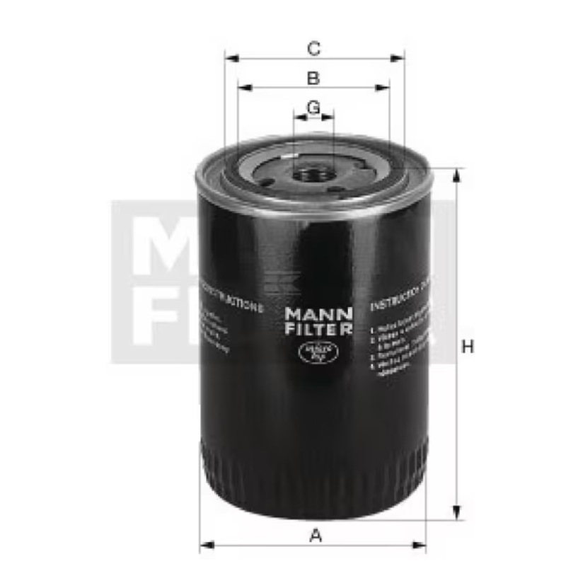 Filtro de óleo Mann & Hummel-MW641