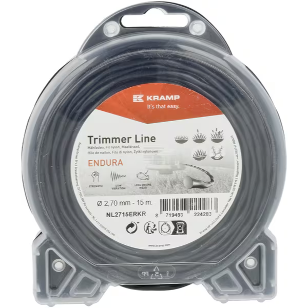Fio de nylon Ø3,0x46 m, torção oval, preto