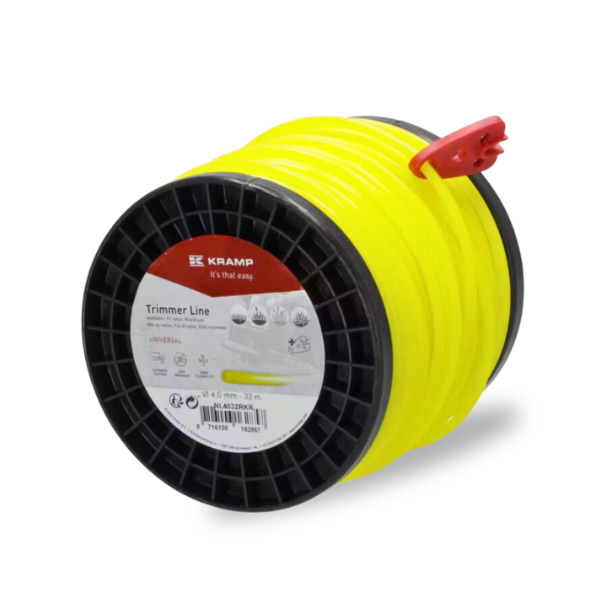 Fio de nylon / roçadora Ø 4 mm 32 m, redondo, amarelo