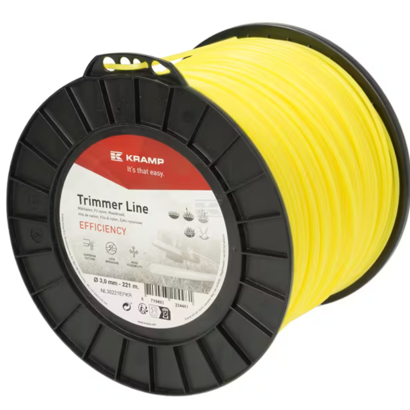 Fio de nylon Ø 3 mm 221 m redondo amarelo Eficiência - NL30221EFKR