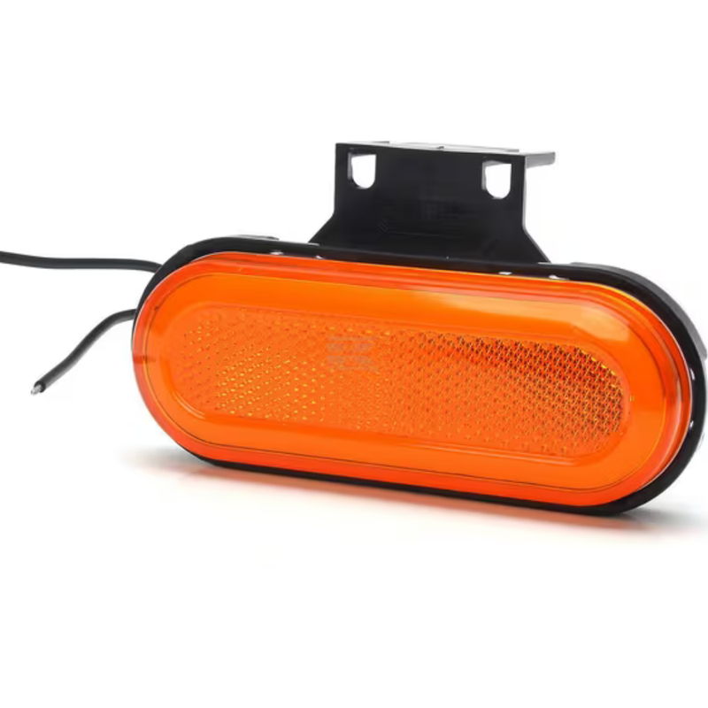 Luz de sinalização LED, retangular, 12-24V, 124x49x20mm