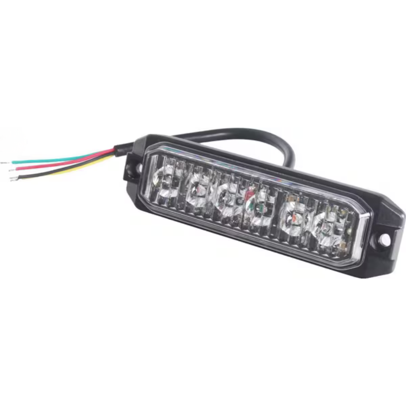 Luz flash 6 LED branco - LA20077W