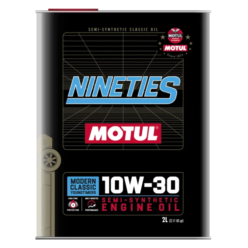MOTUL CLASSIC NINETIES 10W-30 - Óleo de Motor Semi-Sintético para Clássicos e Youngtimer | 2 Litros – 110620