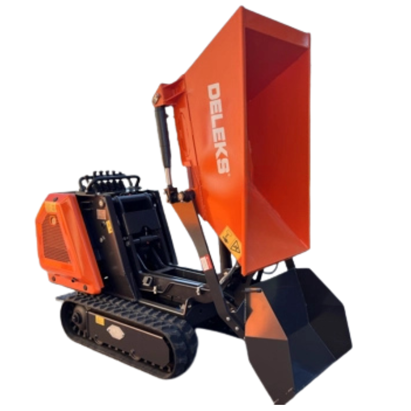 Minidumper de largatas - Basculamento hidráulico e descarga alta - Motor Kubota 13.7cv - Carga max. 800kg - E-START - M8000-K