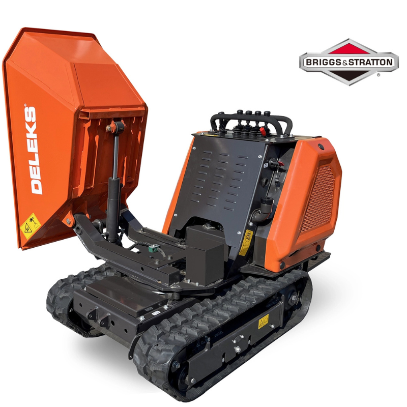 Minidumper de largatas - Basculamento hidráulico lateral - Motor Briggs&Stratton 13.5cv - Carga max. 800kg - E-START - M8000R-BS