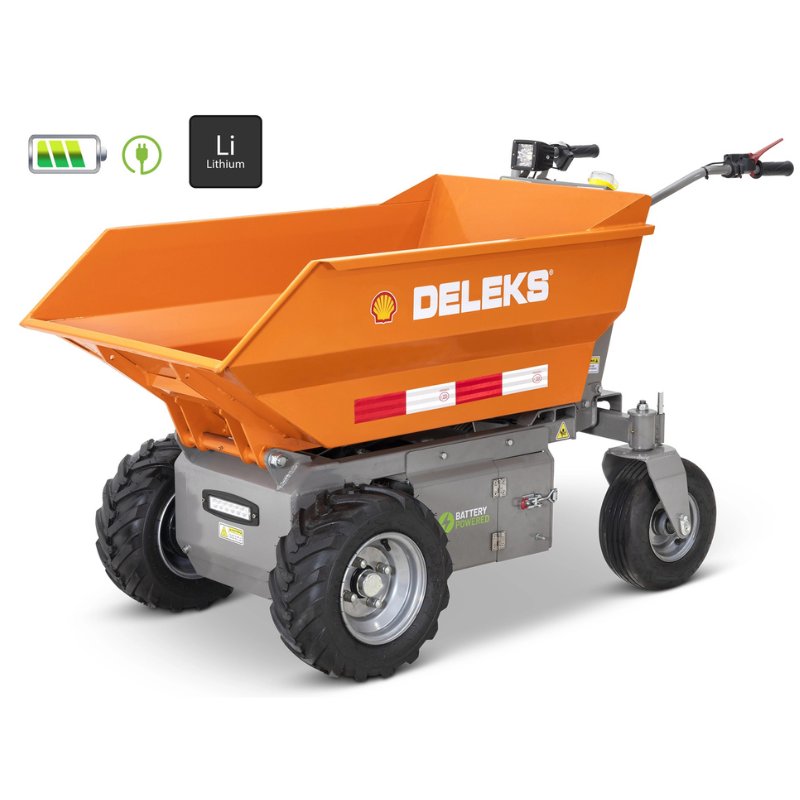 Minidumper com rodas - Basculamento hidráulico - 100% elétrico com bateria de lithium - Carga máx. 500kg - XE-500He Lithium