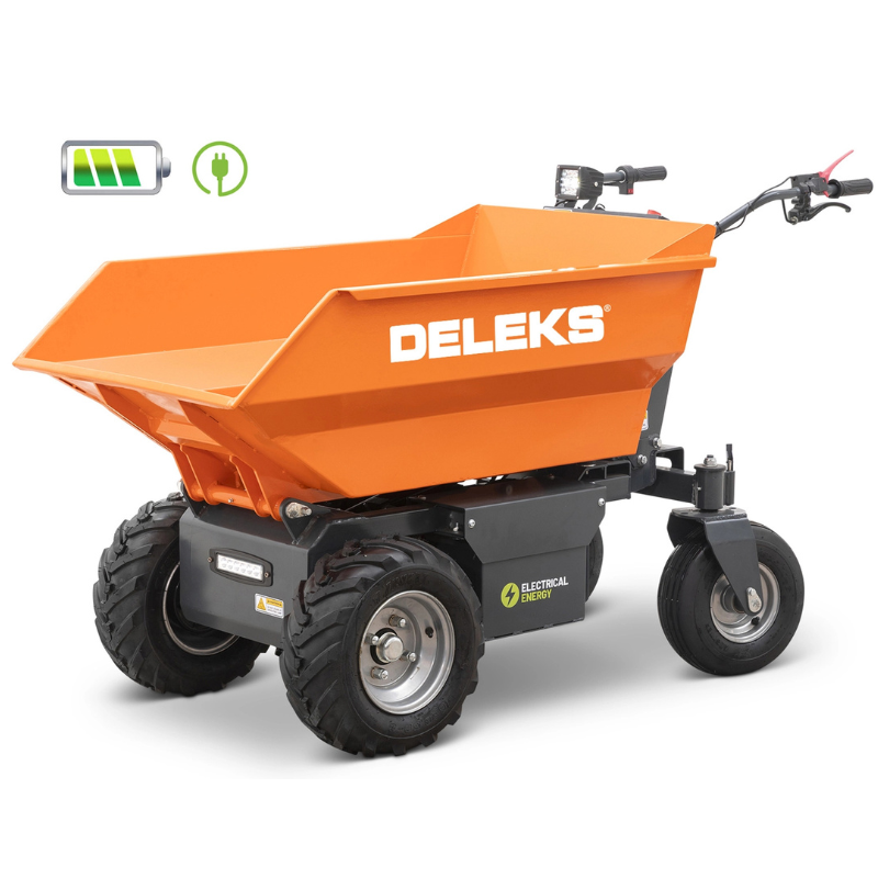 Minidumper com rodas - Basculamento manual - 100% elétrico - Carga máx. 500kg - XE-500e