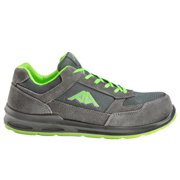 Sapato de Trabalho A-LOOK Cinza com Verde