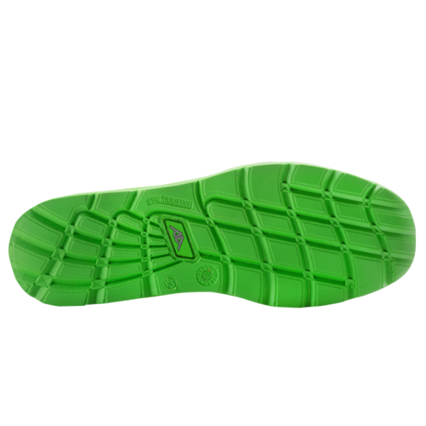 Sapato de Trabalho A-LOOK Cinza com Verde