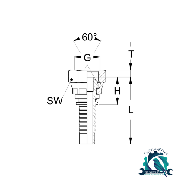 Terminal DKR 5/8" DN 16 FITTING para tubo hidráulico