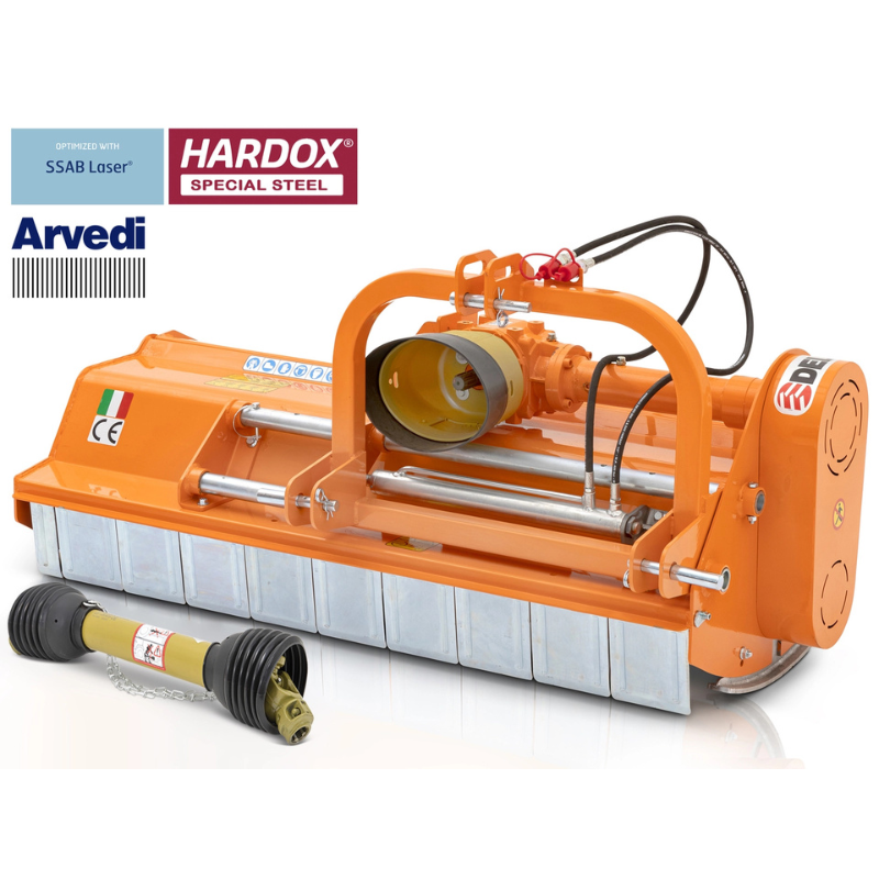Hammerschlegelmulcher mit hydraulischer Seitenverschiebung für Traktoren - Mittlere Serie - 1.40m Arbeitsbreite - LEOPARD-140-SPH