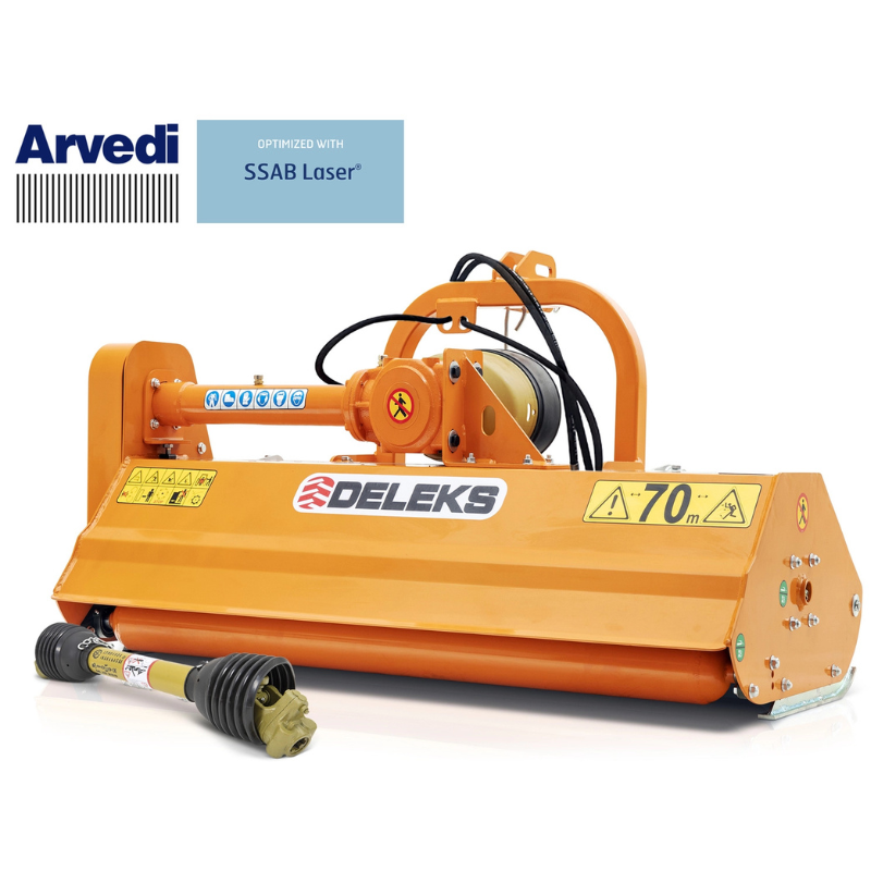 Hammerschlegelmulcher für Traktor mit hydraulischer Seitenverschiebung - LINCE-120-SPH