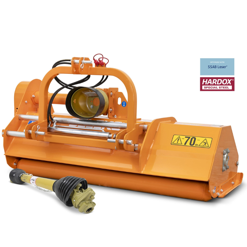 Triturador de martelos com deslocamento hidraulico - Reversível - Para tratores de 40-60cv - Série média - 1.6m de trabalho útil - LINCIONE-160-SPH-REV