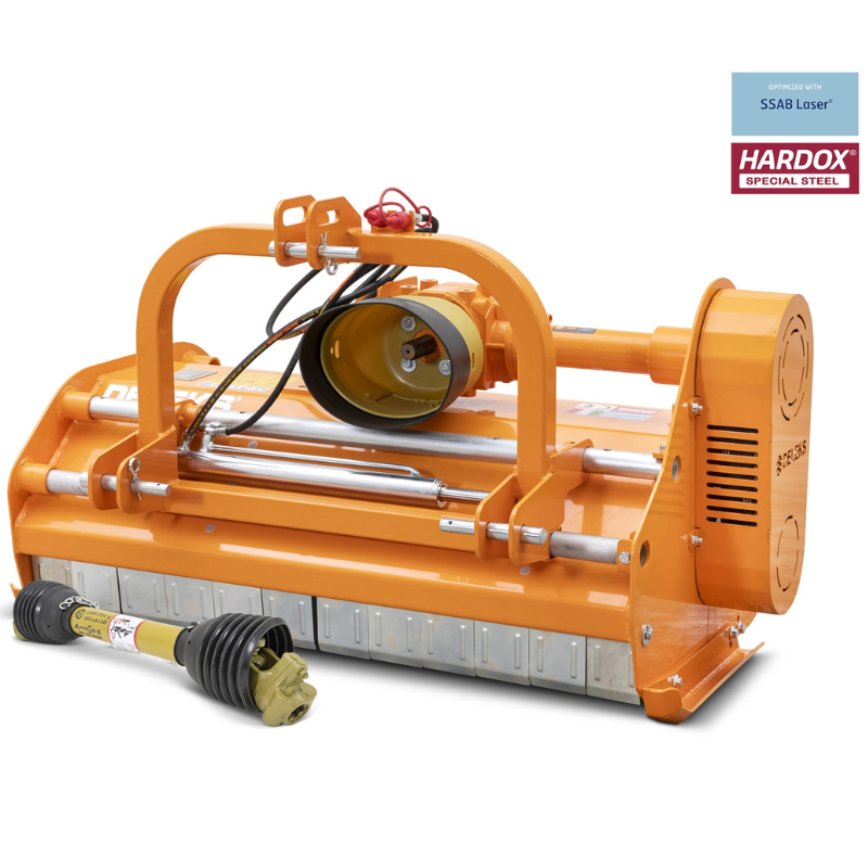 Triturador de martelos com deslocamento hidráulico para tratores de pomar - Série média - 1.2m de trabalho útil - LINCIONE-120-SPH