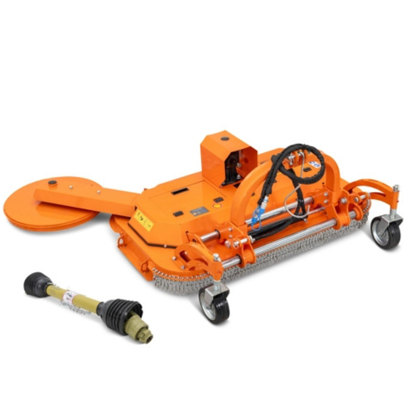 Triturador de relva profissional de lâminas horizontais - Disco interfilar e deslocamento lateral hidráulico - Para uso em fileiras de pomares e vinhas - DM150-INTERFILA