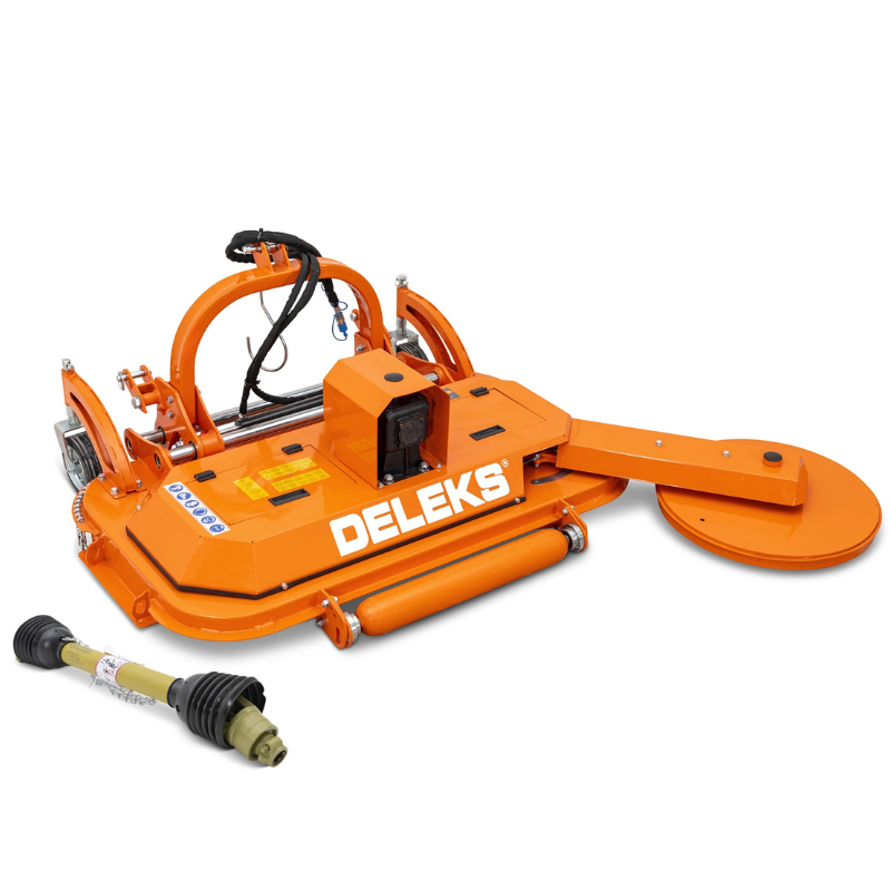 Triturador de relva profissional de lâminas horizontais - Disco interfilar e deslocamento lateral hidráulico - Para uso em fileiras de pomares e vinhas - DM150-INTERFILA