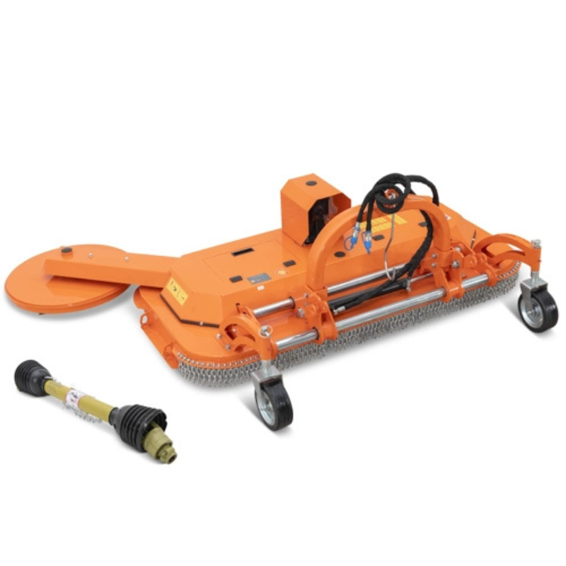 Triturador de relva profissional de lâminas horizontais - Disco interfilar e deslocamento lateral hidráulico - Para uso em fileiras de pomares e vinhas - DM180-INTERFILA