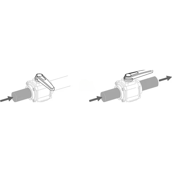 Válvula de esfera 2 vias 1 1/2" 10 bar