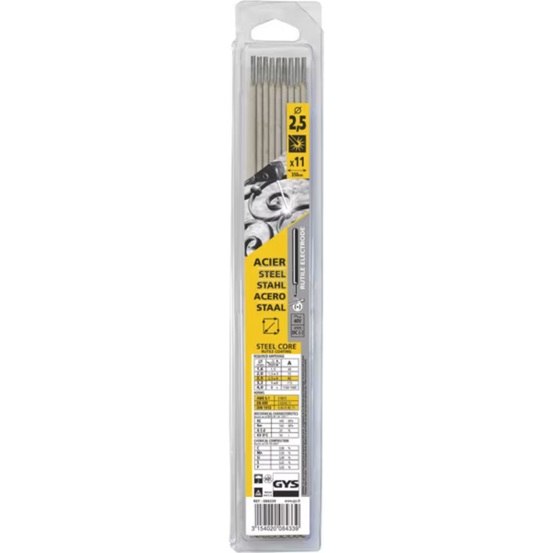 Vareta de soldar rutilo 2,5x350mm (11x)