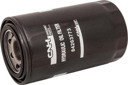 Filtro hidráulico CNH 84263773 — vista lateral inclinada