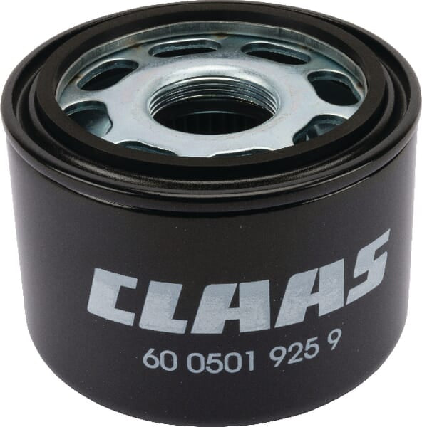 Filtro hidráulico CLAAS 6005019259, vista da base roscada e identificação original
