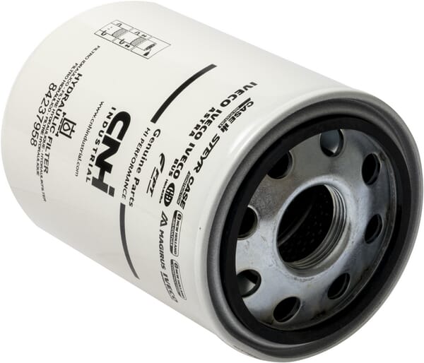 Filtro hidráulico CNH 84237958, pormenor da rosca e do vedante