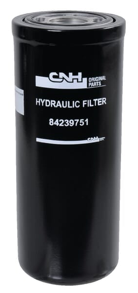 Filtro hidráulico CNH 84239751, vista da base de montagem e da referência