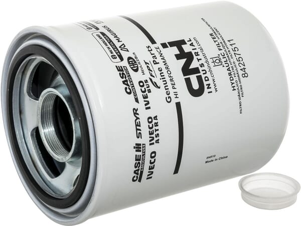 Filtro hidráulico CNH 84257511 — base roscada e vedante