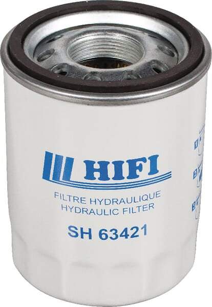 Filtro hidráulico HiFi Filter SH 63421 — corpo do filtro, base roscada e vedante