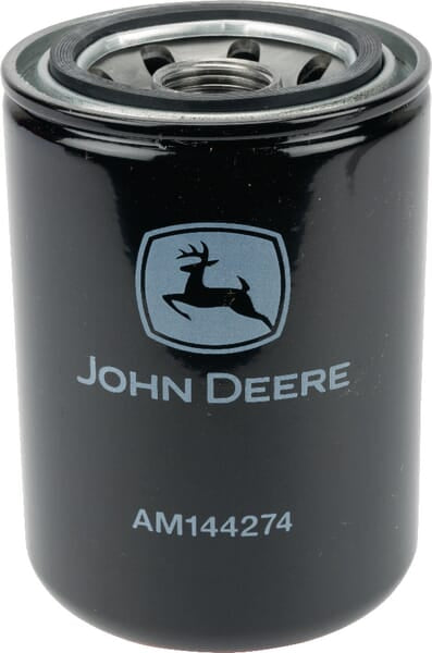 Filtro hidráulico John Deere AM144274, vista frontal com a ligação roscada