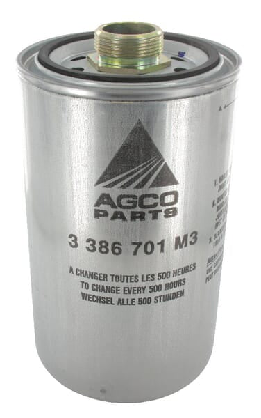 Filtro de aspiração hidráulica Massey Ferguson 3386701M3, vista da rosca e do corpo
