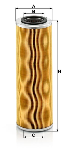 Filtro de transmissão MANN-FILTER H 1075/1 x — desenho técnico de dimensões
